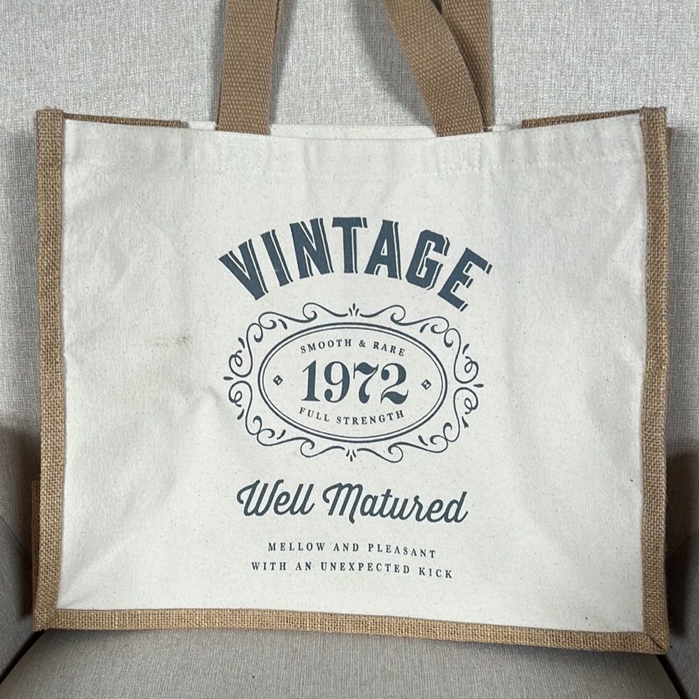 Birthday vintage bag/tote